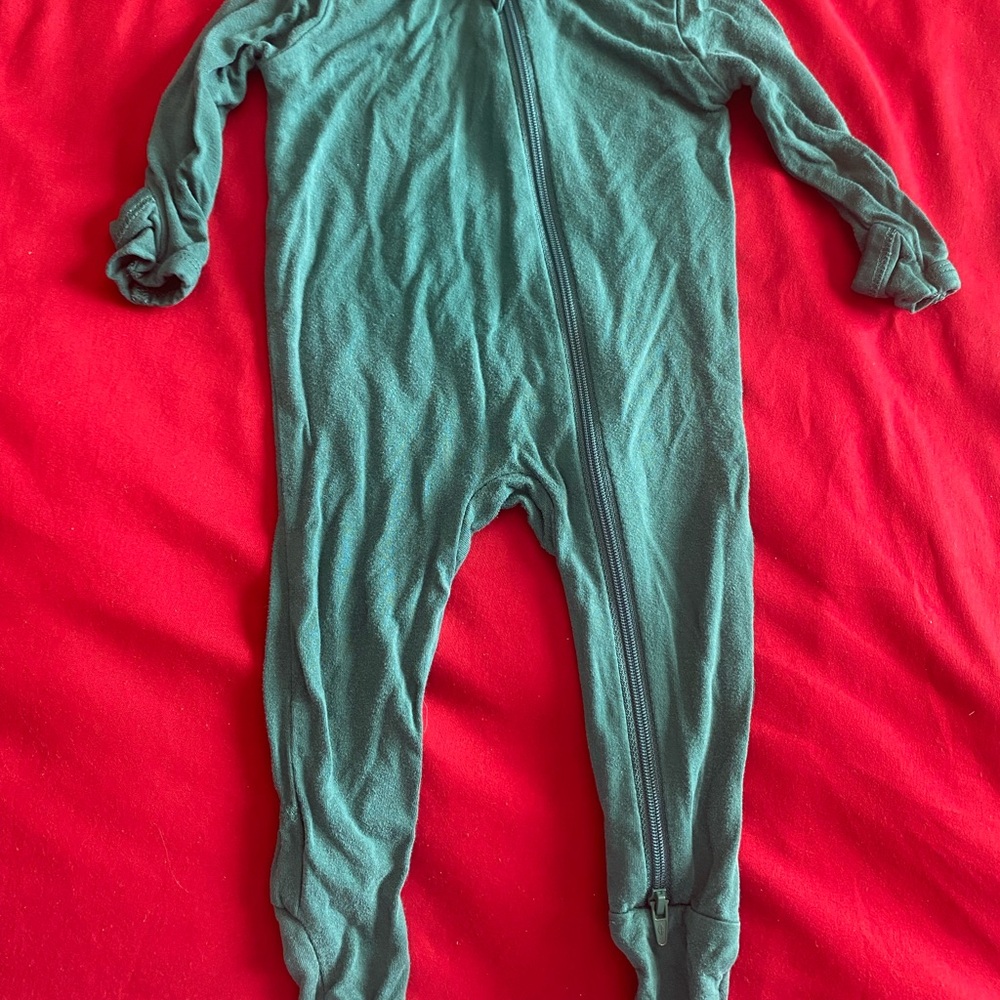 Bamboo footie- Green